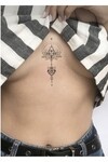 Göğüs Arası Lotus Çiçek Tattoo Geçici Dövme