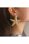 Kadın Deniz Yıldızı Gold Renk Küpe