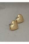 Kadın Gold Rengi Kalp Küpe CD486