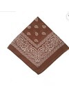 Kahverengi Unisex Desenli Bandana Cd136