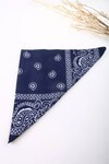 Lacivert Unisex Desenli Bandana Cd136