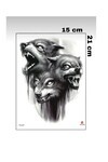 Unisex 3lü Kurt Desen Geçici Dövme CD688