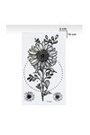 Unisex Ayçiçeği Desen Geçici Dövme Cd197