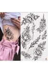 Unisex Çiçek ve Yaprak Desen Geçici Dövme EB825