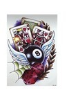 Unisex İskambil ve Bilardo Desen Geçici Dövme CD381