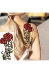 Unisex Iskelet El Ve Ikili Gül Geçici Dövme Eb765