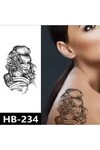 Unisex Kadın ve Çiçek Desen Su Geçirmez Geçici Dövme EB924