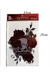 Unisex Kuru Kafa ve Gül Geçici Dövme CD658