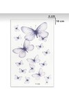 Unisex Lila Renk Çoklu Kelebek Desen Geçici Dövme CD479