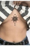 Unisex Mandala Göğüs Altı Geçici Dövme EB741