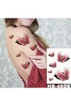 Unisex Pembe Çoklu Kelebek Geçici Dövme CD426