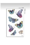 Unisex Renkli Çoklu Kelebek Desen Geçici Dövme CD424