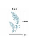Unisex Siyah Melek Kanadı Desen Geçici Dövme